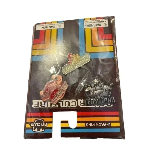 Gamer Culture 3-pack Enamel Pin Set New on Card Video Games Pin Club - Picture 1 of 2